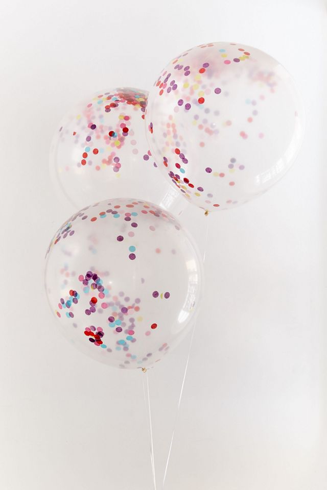 Jumbo Rainbow Confetti Balloon Set #1