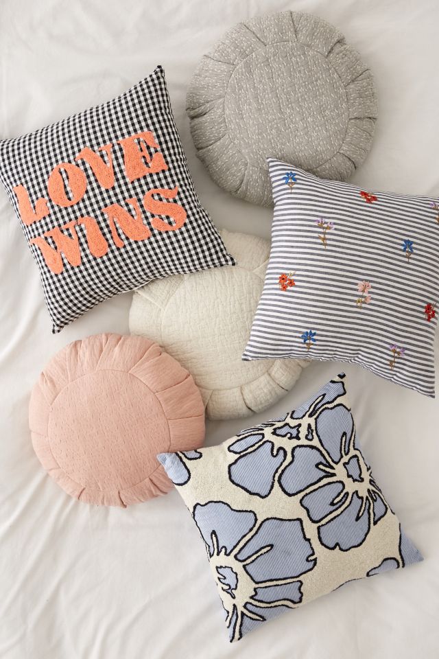 Love Wins Gingham Throw Pillow #3