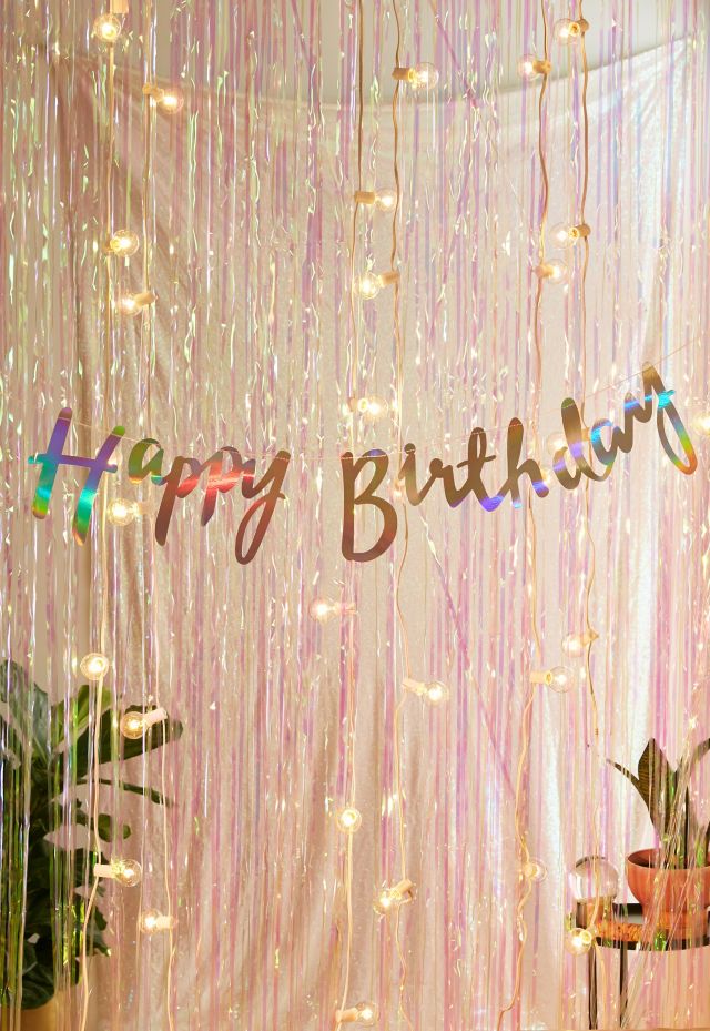 Ginger Ray Iridescent Foil Happy Birthday Banner