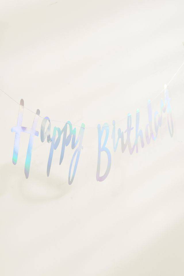 Ginger Ray Iridescent Foil Happy Birthday Banner #1