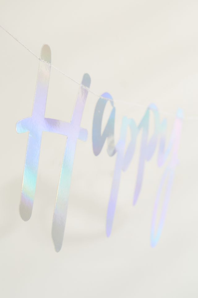 Ginger Ray Iridescent Foil Happy Birthday Banner #2