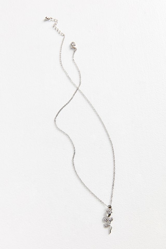 Collier pendentif rose #2