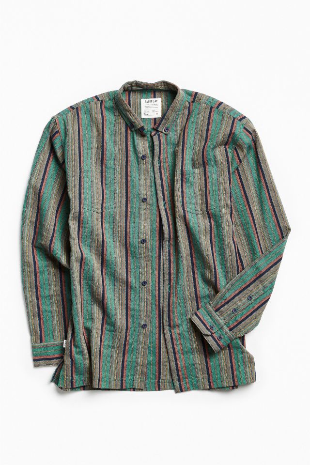 Chemise tissée rayée boutonnée FairPlay #1