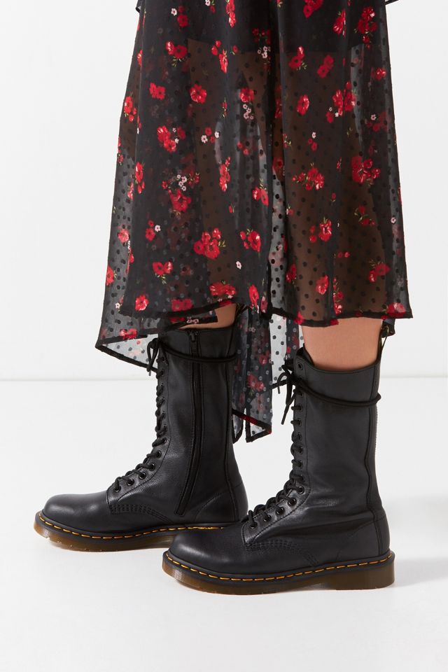 1b99 Virginia Leather Dr Martens Mid Calf Zip Boot Martens 1B99