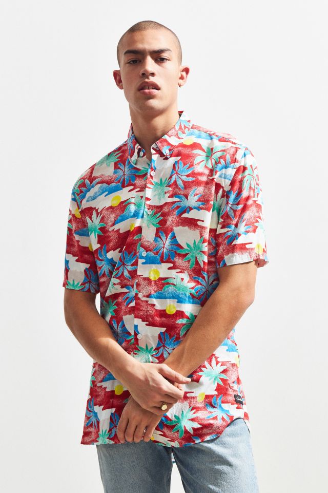 Chemise boutonnée à manches courtes en rayonne Aloha Cools Barney #1