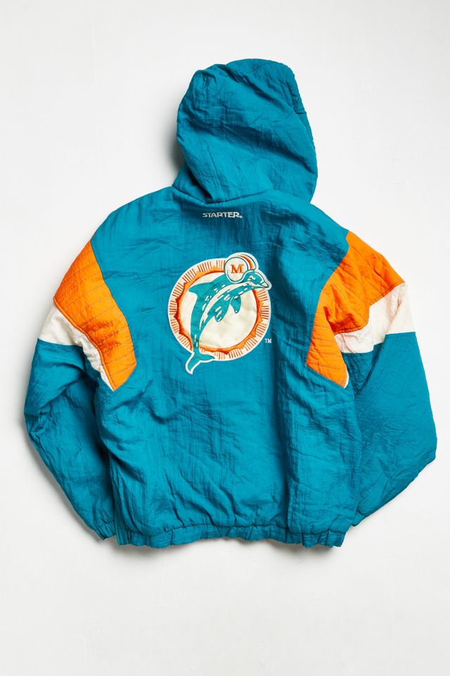 Vintage Starter - Miami 'Dolphins' Spell-Out Hooded Jacket 1990's Large –  Vintage Club Clothing