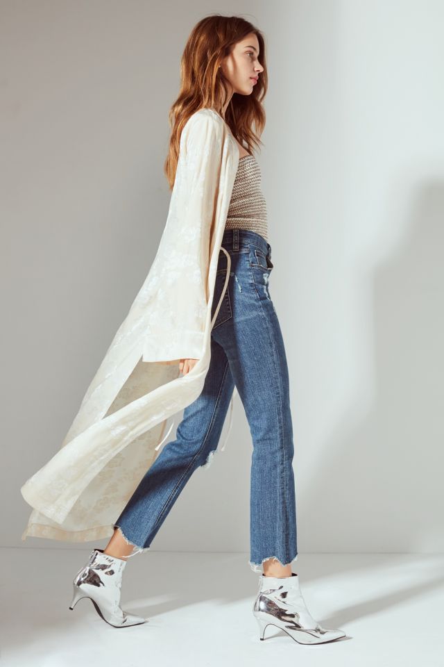 UO Shelly High-Slit Jacquard Kimono #5