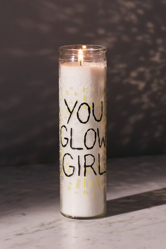 Amber Ibarreche X UO You Glow Girl Glass Pillar Candle