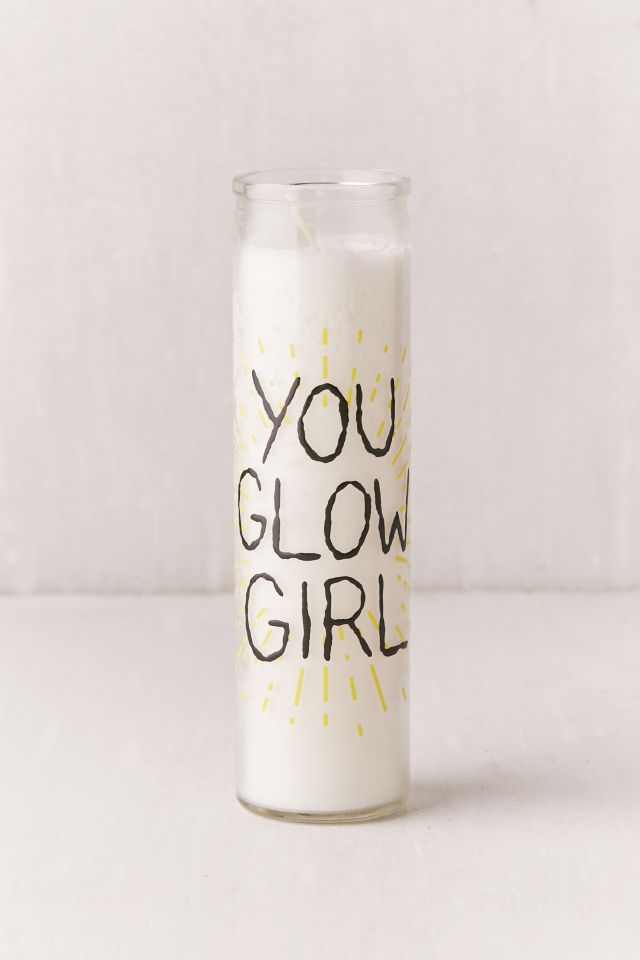 Bougie cylindrique dans un pot en verre You Glow Girl Amber Ibarreche X UO #1