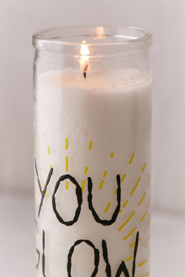 Bougie cylindrique dans un pot en verre You Glow Girl Amber Ibarreche X UO #2