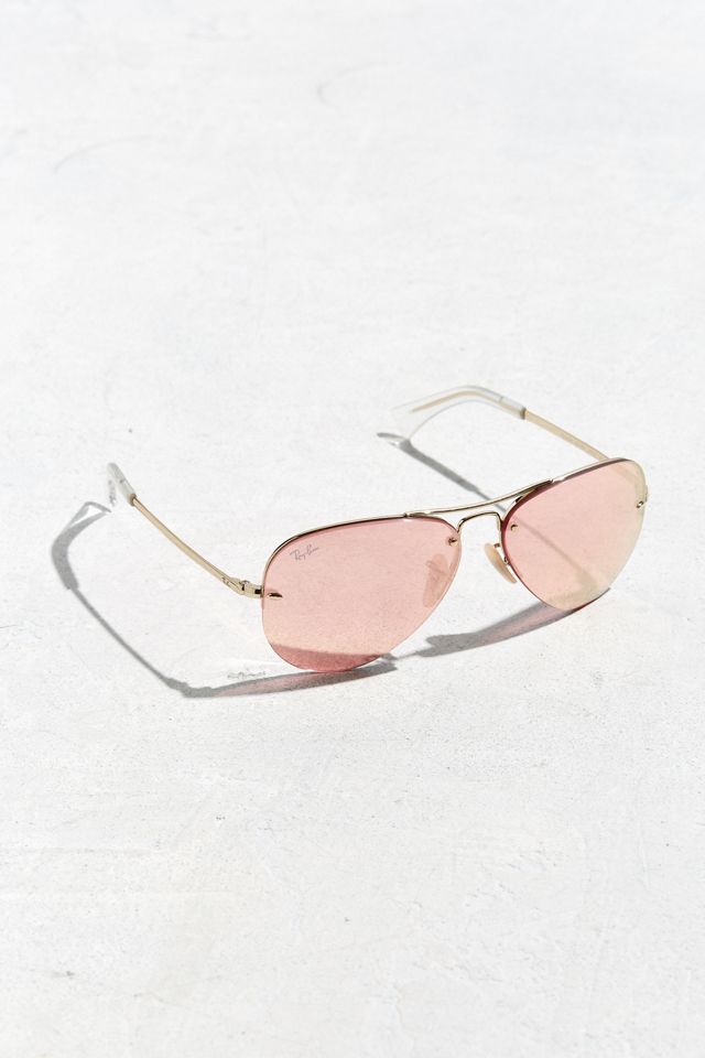 Ray-Ban Rimless Aviator Sunglasses Urban Outfitters