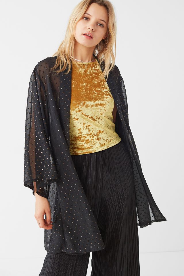 Lurex Polka Dot Kimono | Urban Outfitters