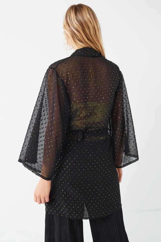 Lurex Polka Dot Kimono #1