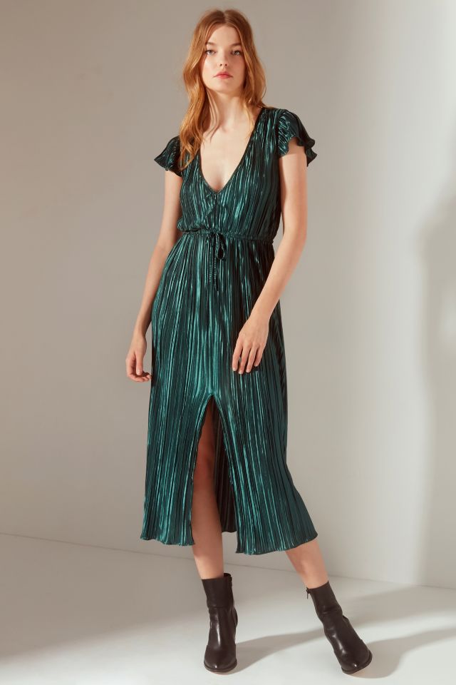 Urban outfitters green silk on sale dress