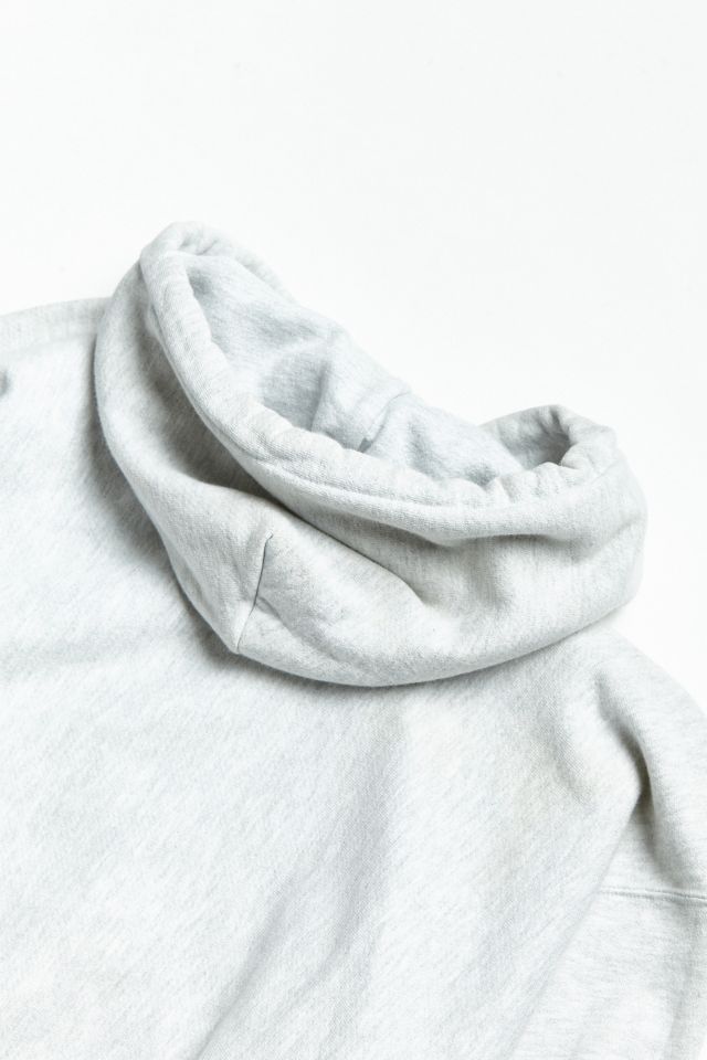 Vintage Champion Heather Grey Logo Hoodie Sweatshirt #4