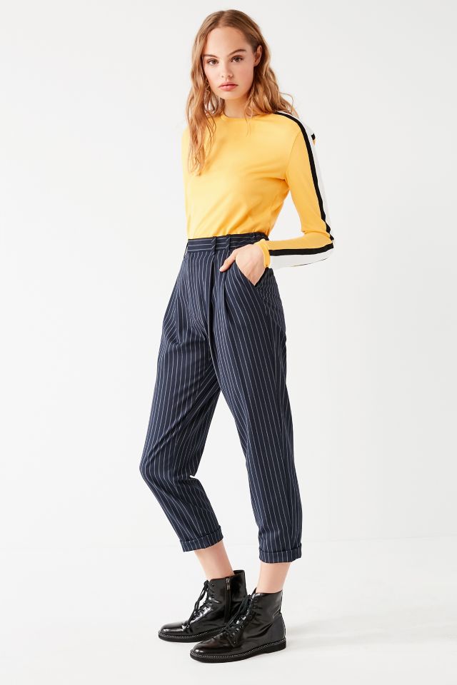 UO Tipped Sleeve Striped Sweatshirt #1