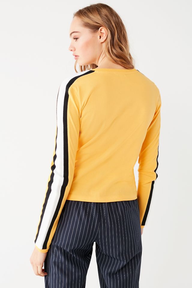 UO Tipped Sleeve Striped Sweatshirt #4