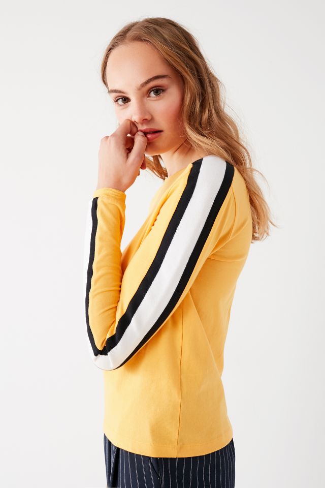 UO Tipped Sleeve Striped Sweatshirt #5
