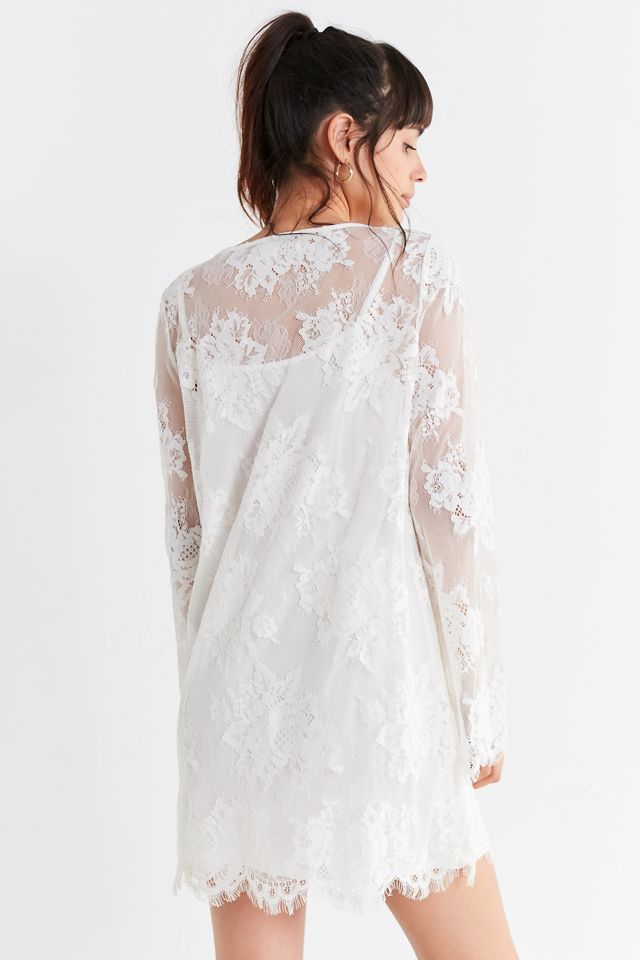 UO Lace Bell Sleeve Mini Dress #2