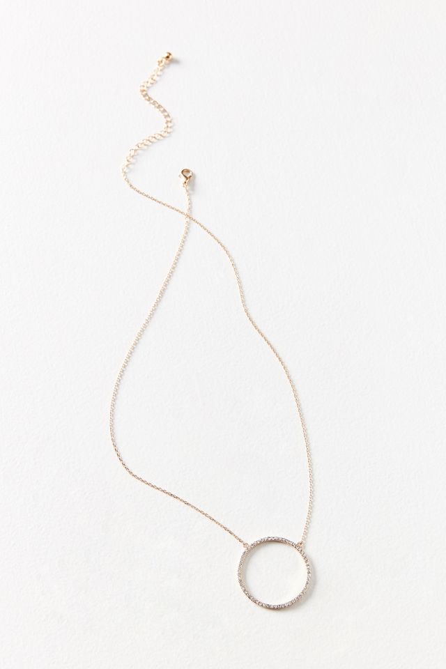 Collier délicat à pendentif circulaire et pierres du Rhin #2