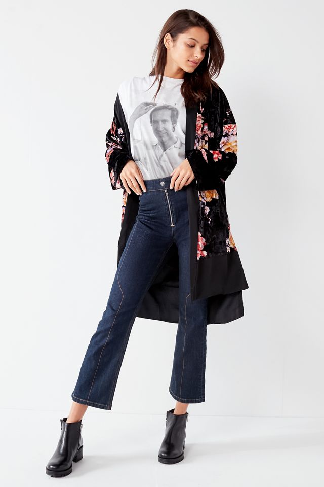 Out From Under Floral Velvet Robe #1