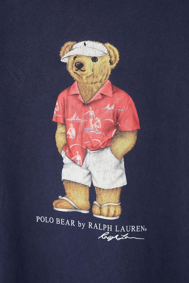 Vintage Ralph Lauren white bear baby tee