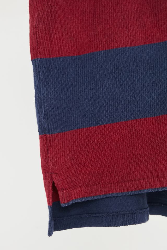 Polo vintage à rayures bourgogne et marine Polo Ralph Lauren #2