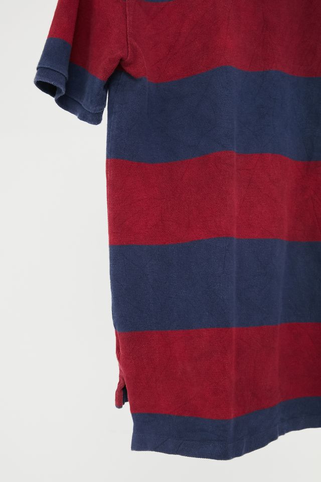 Polo vintage à rayures bourgogne et marine Polo Ralph Lauren #5