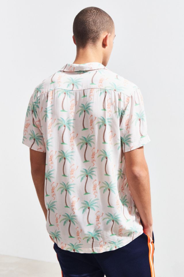 Insight Skeleton Dance Rayon Button-Down Shirt #3