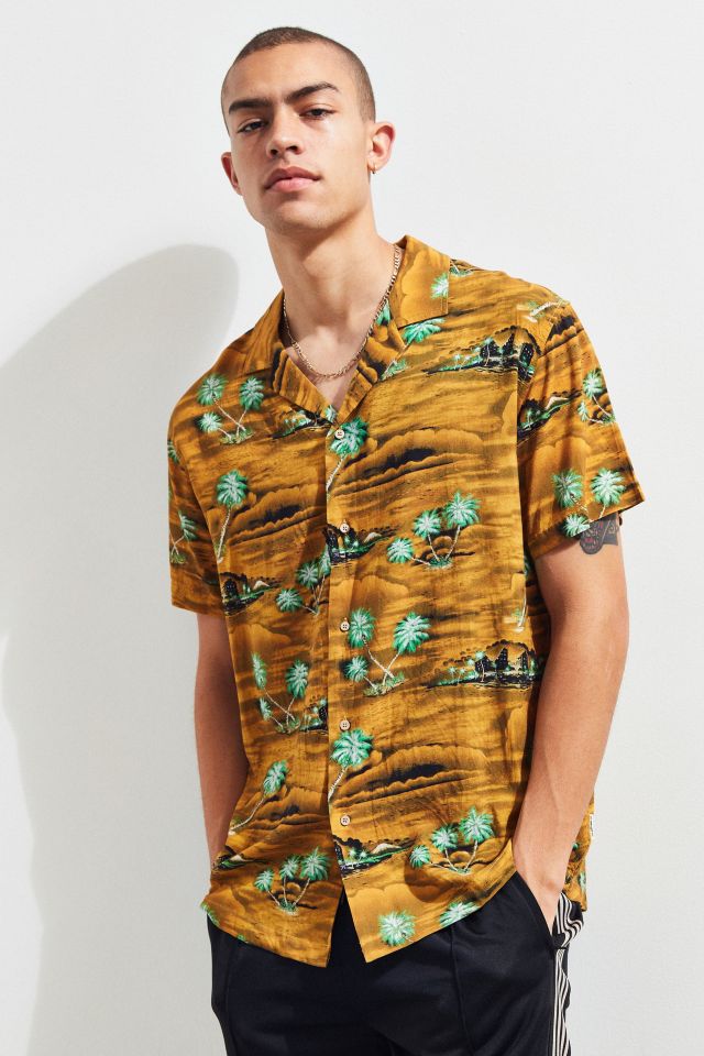 Insight Hotel California Rayon Short Sleeve Button-Down Shirt