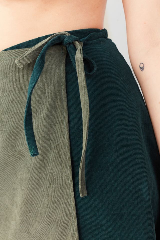 Urban Renewal Remade Corduroy Mini Wrap Skirt #4