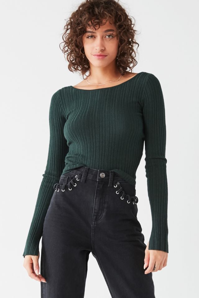 UO Audrey Ribbed Knit Sweater | Urban Outfitters