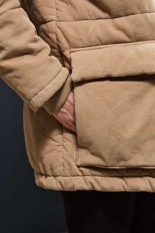 UO Longline Corduroy Puffer Jacket #3