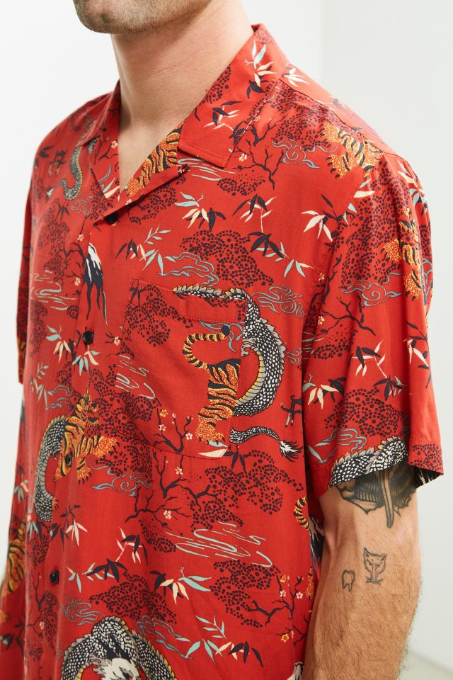 UO Dragon Rayon Short Sleeve Button-Down Shirt #2