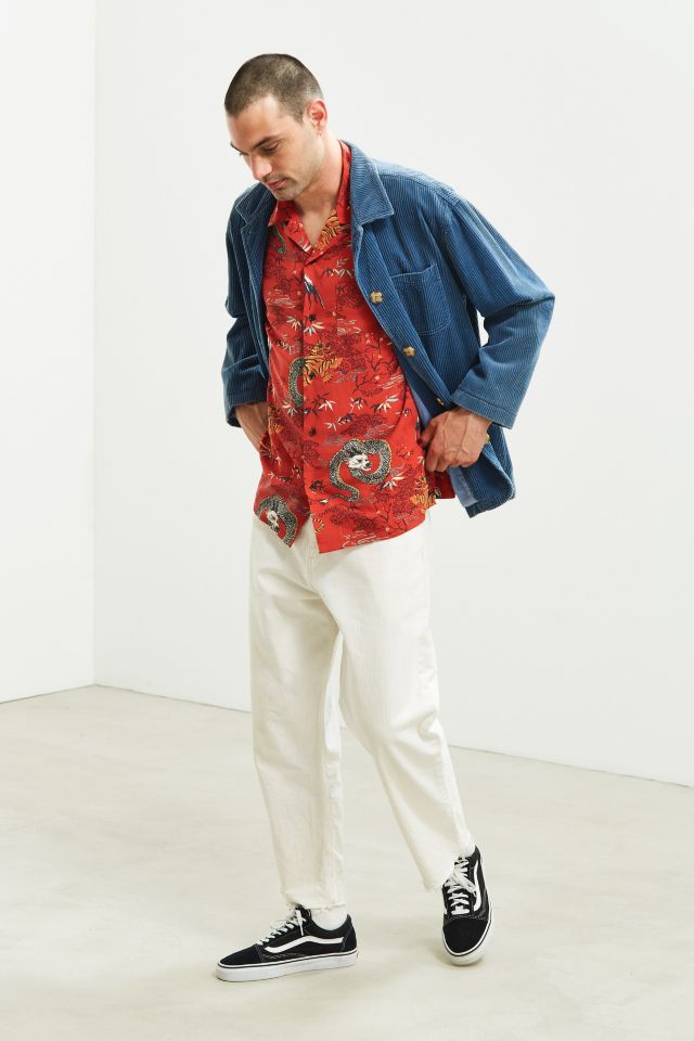 UO Dragon Rayon Short Sleeve Button-Down Shirt #5