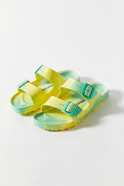 green and yellow birkenstocks