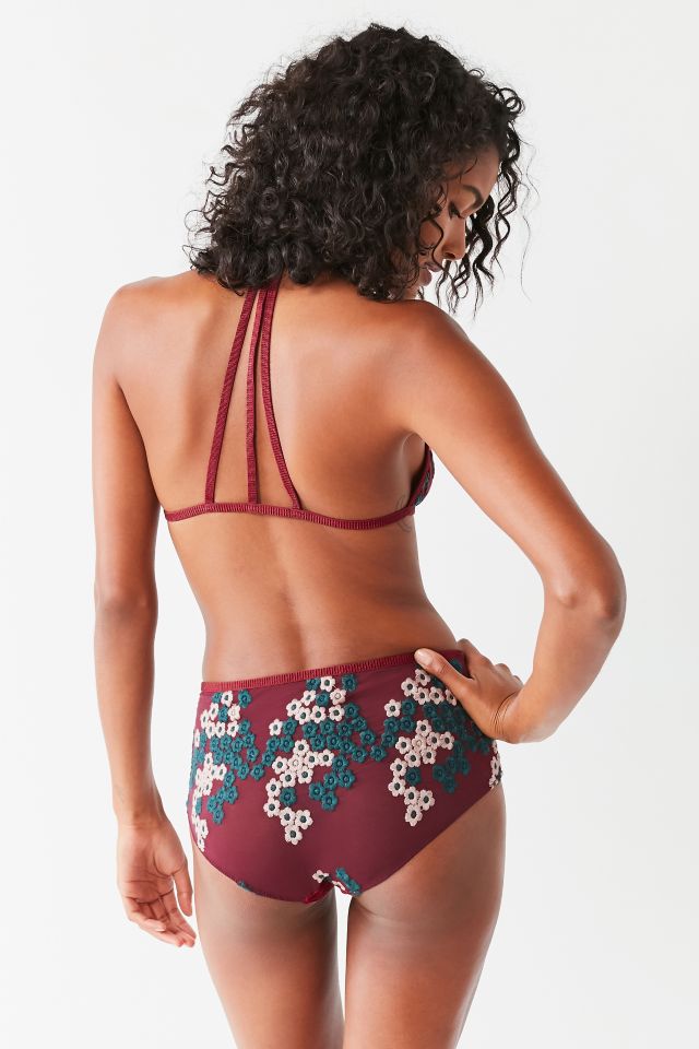 Out From Under Lovers Only Velvet Embroidered High-Waisted Undie #1