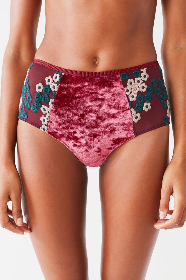 Out From Under Lovers Only Velvet Embroidered High-Waisted Undie #2