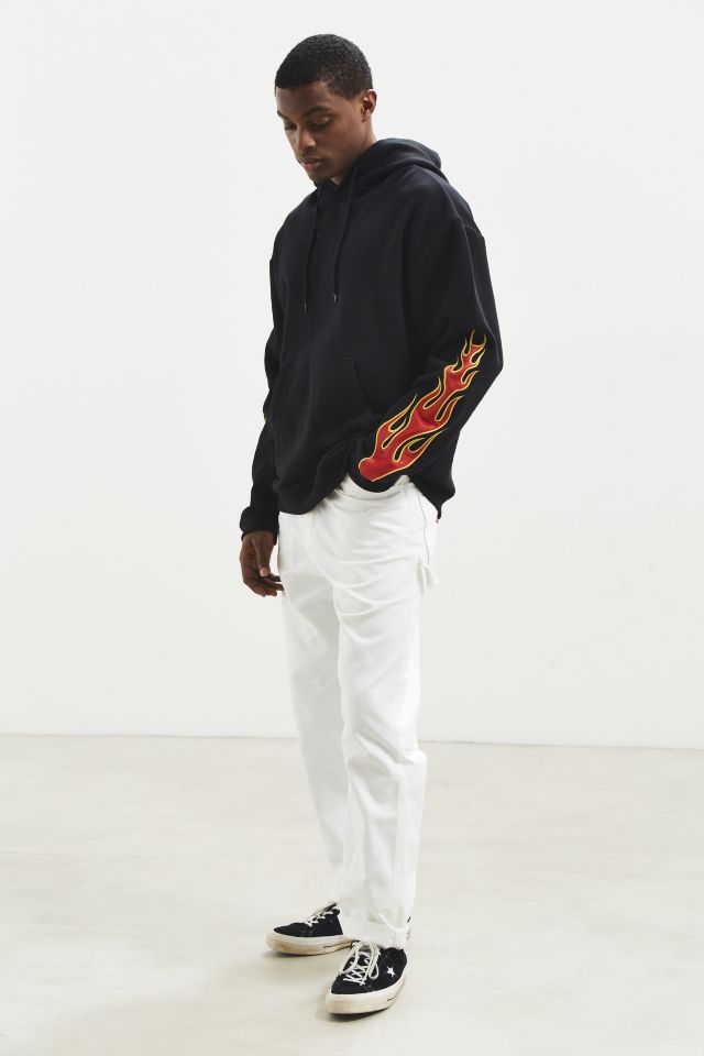 UO Embroidered Flame Hoodie Sweatshirt #5