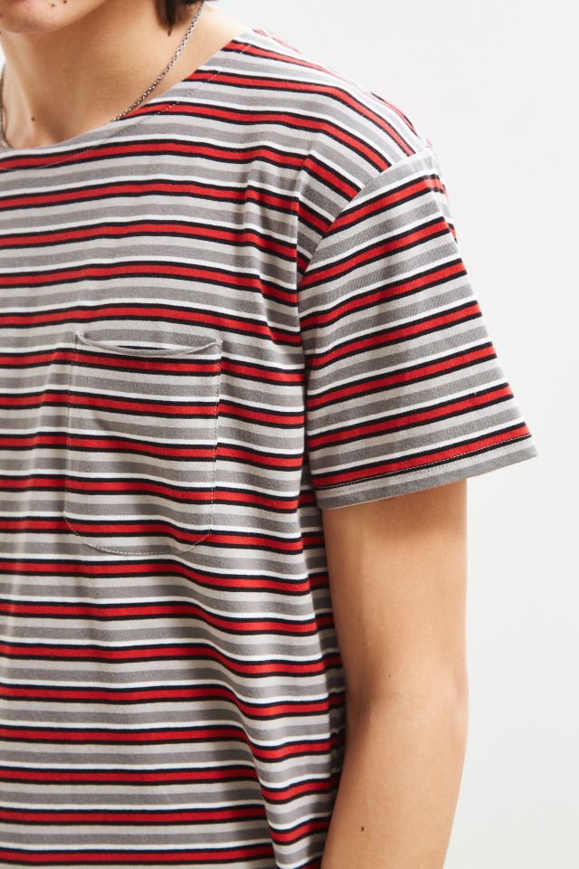 UO Horizontal Stripe Scoop Neck Curved Hem Tee #4
