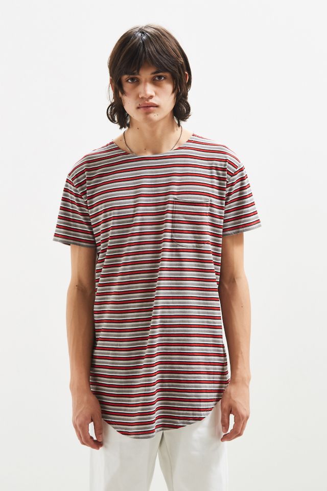 UO Horizontal Stripe Scoop Neck Curved Hem Tee #3