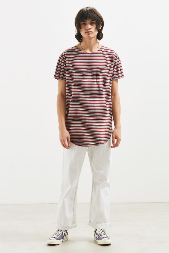 UO Horizontal Stripe Scoop Neck Curved Hem Tee #5