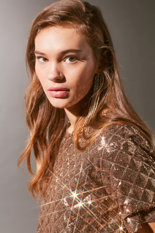 UO Quilted Sequin Tee #2