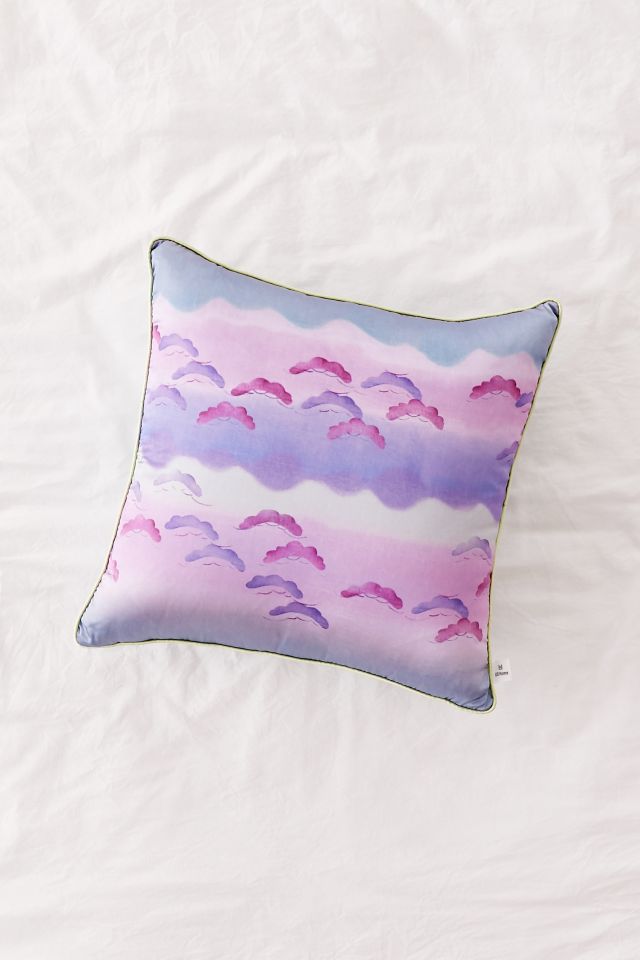 Reversible Print Satin Throw Pillow #1