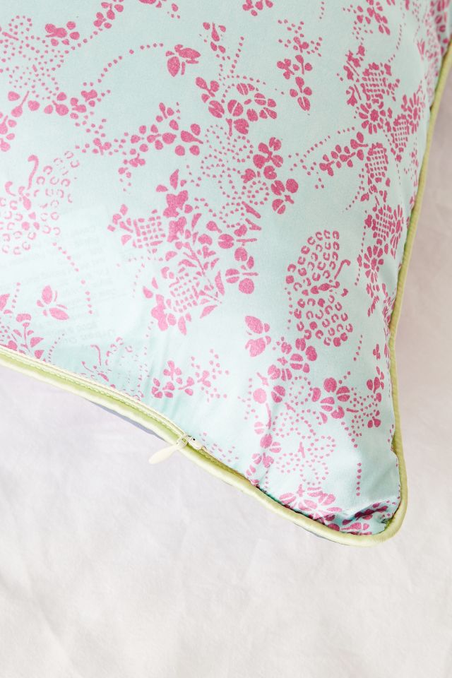 Reversible Print Satin Throw Pillow #3