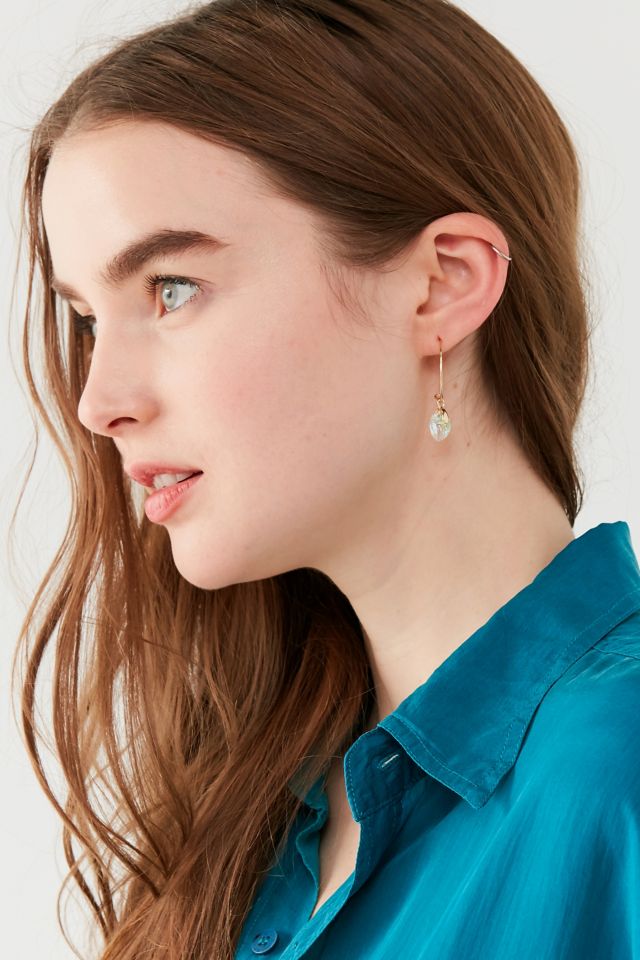 Crystal Heart Post Hoop Earring Set #1