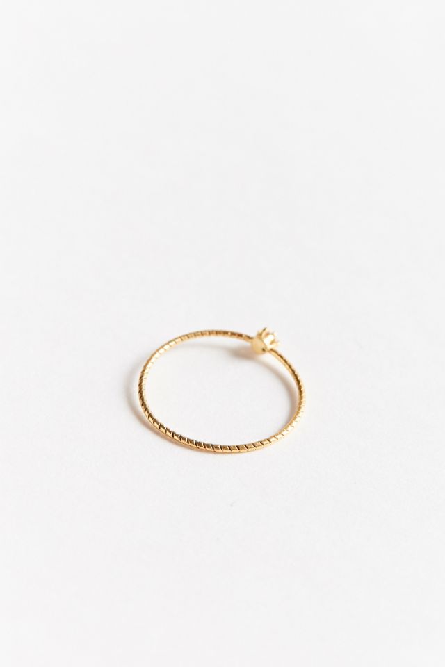 Bague d'auriculaire délicate en or 18 ct #2