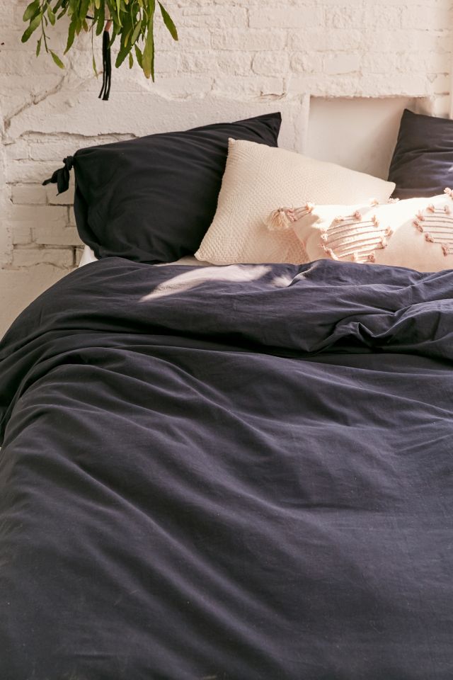 Housse de couette en coton délavé à nœuds #2