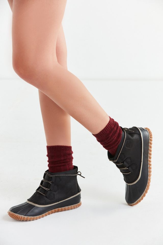 sorel out and about leather duck boot