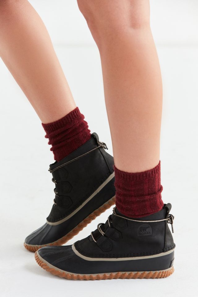 sorel out and about leather duck boot